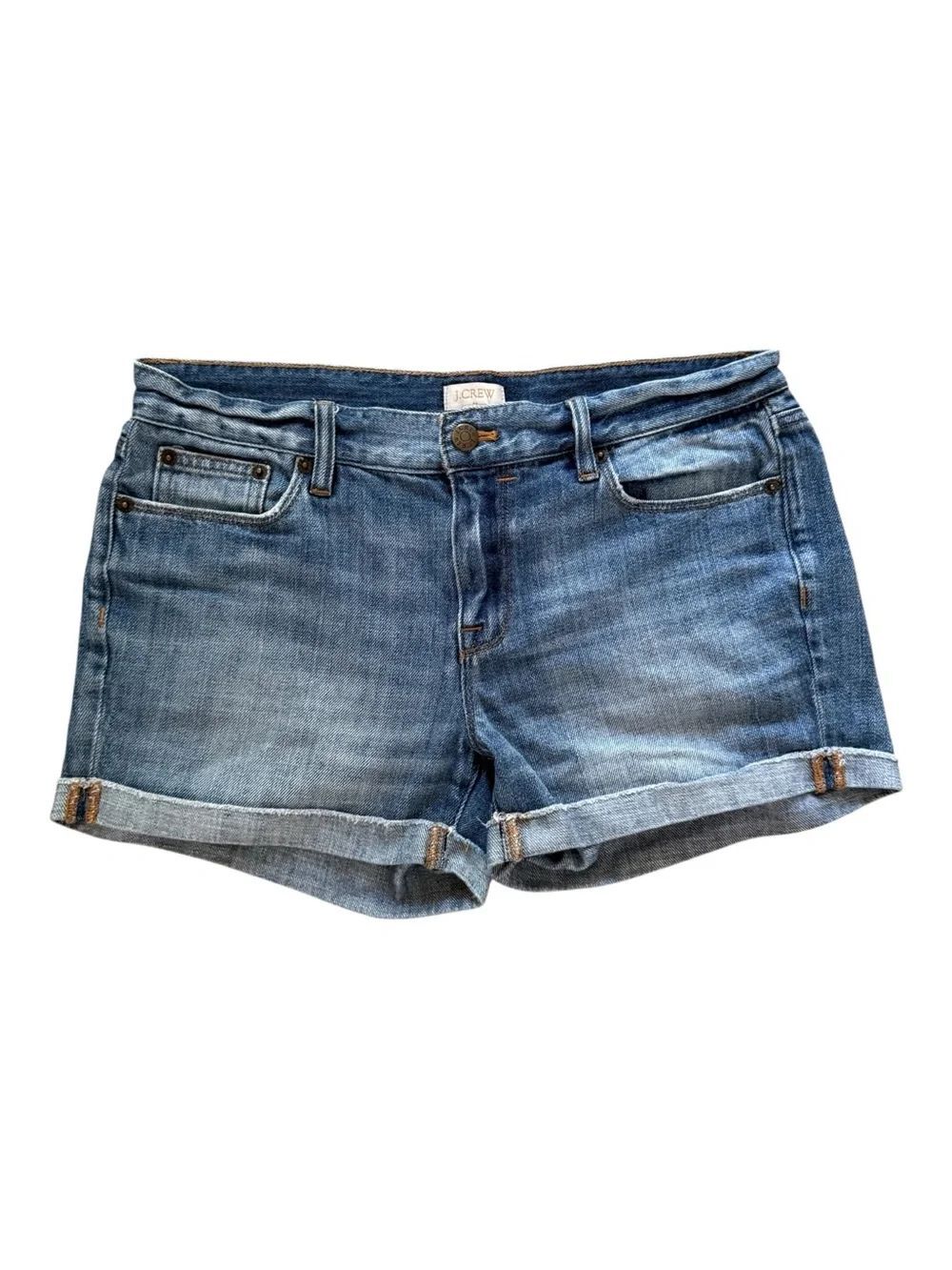 J. Crew Light Blue Denim Roll-Cuff Shorts